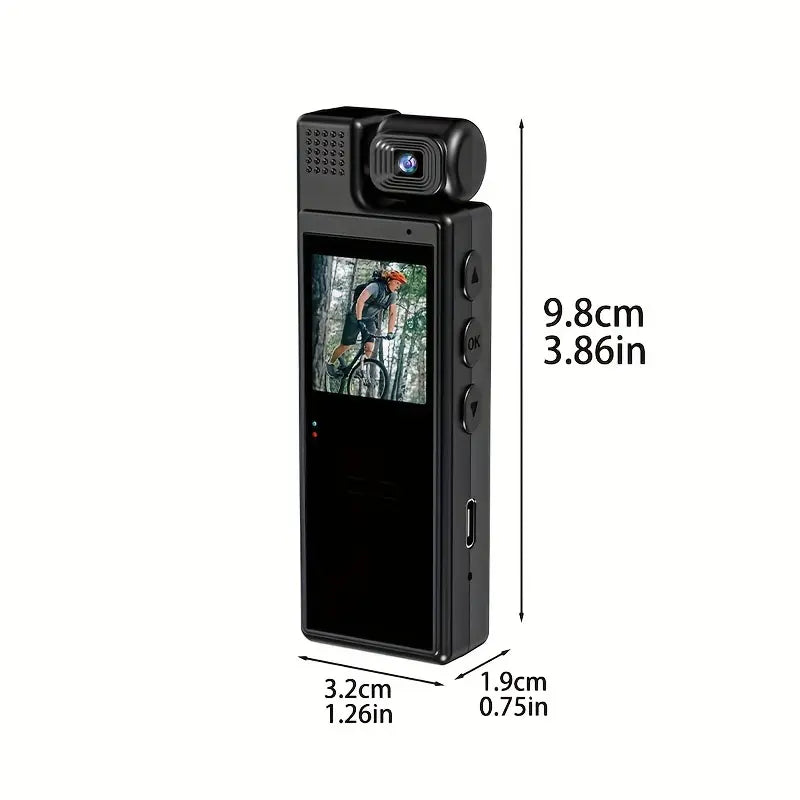 WIFI BODYCAM CAMARA PANTALLA GIRATORIA