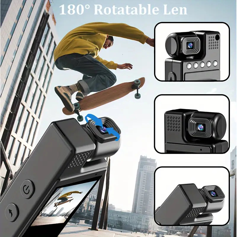 WIFI BODYCAM CAMARA PANTALLA GIRATORIA