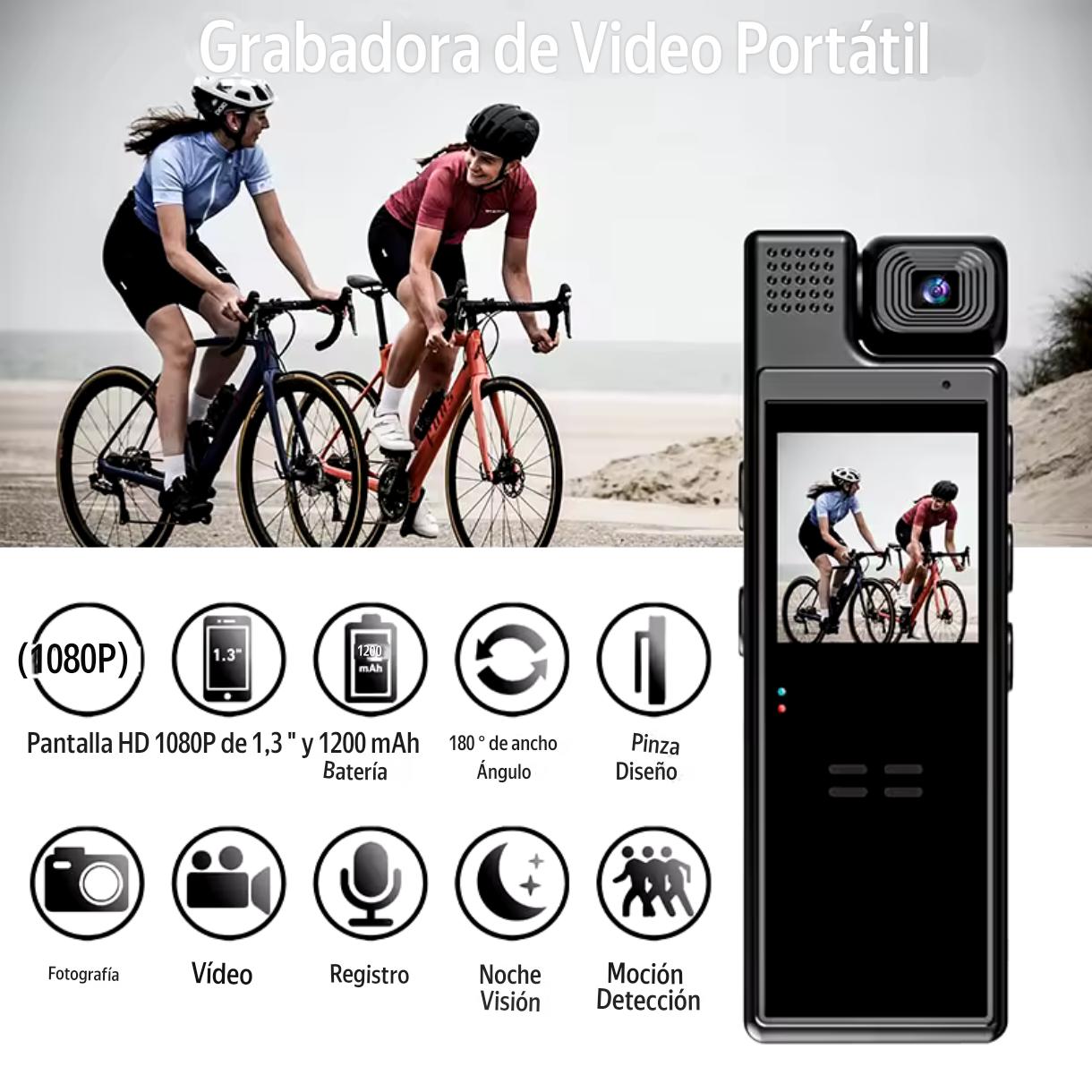 WIFI BODYCAM CAMARA PANTALLA GIRATORIA