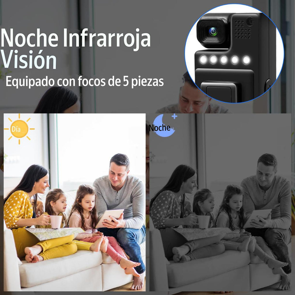 WIFI BODYCAM CAMARA PANTALLA GIRATORIA