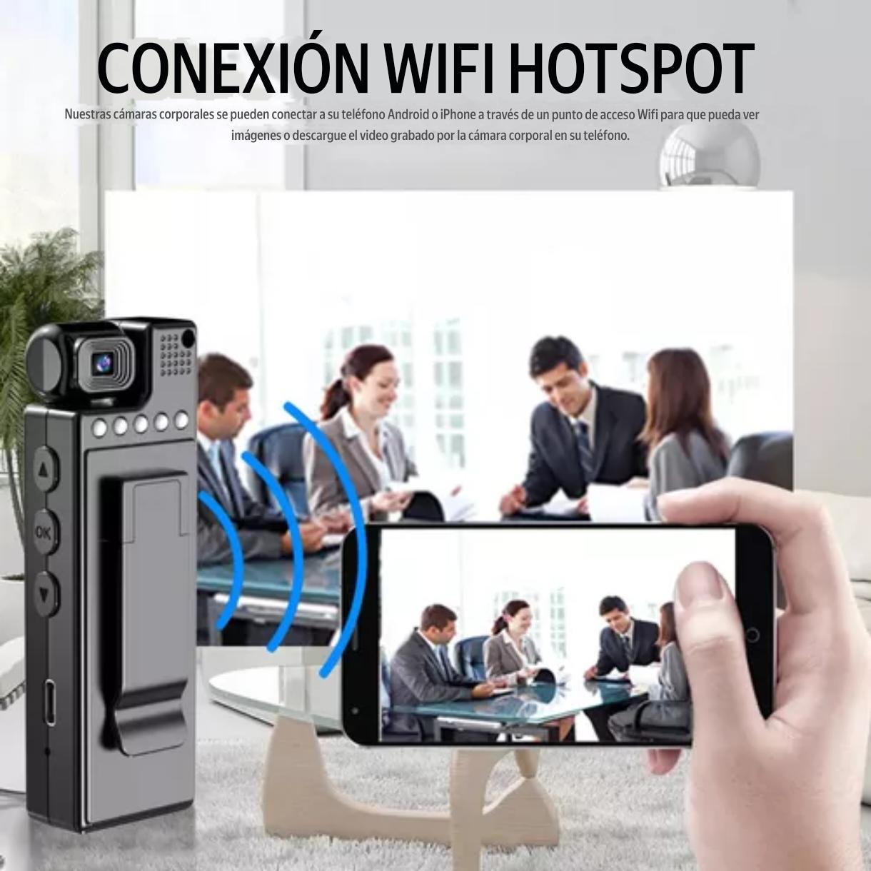 WIFI BODYCAM CAMARA PANTALLA GIRATORIA