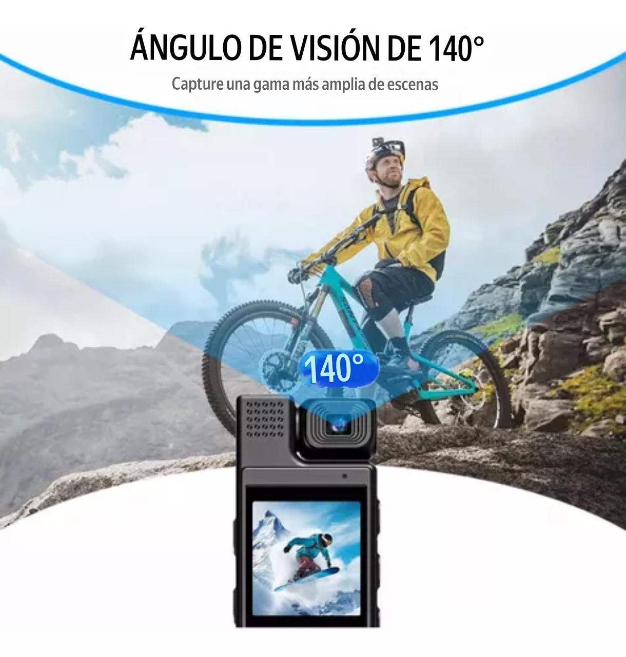 WIFI BODYCAM CAMARA PANTALLA GIRATORIA