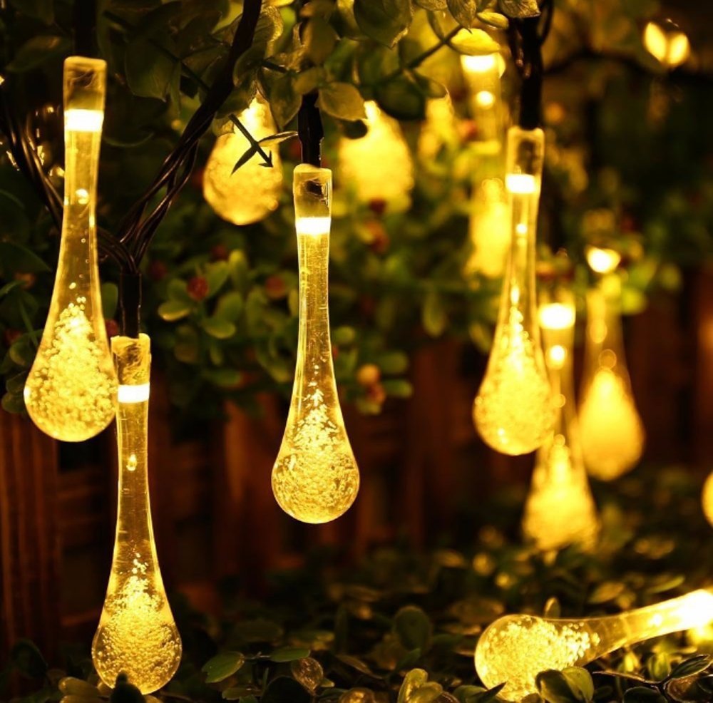 GOTAS LUCES SOLAR NAVIDAD GUIRNALDA