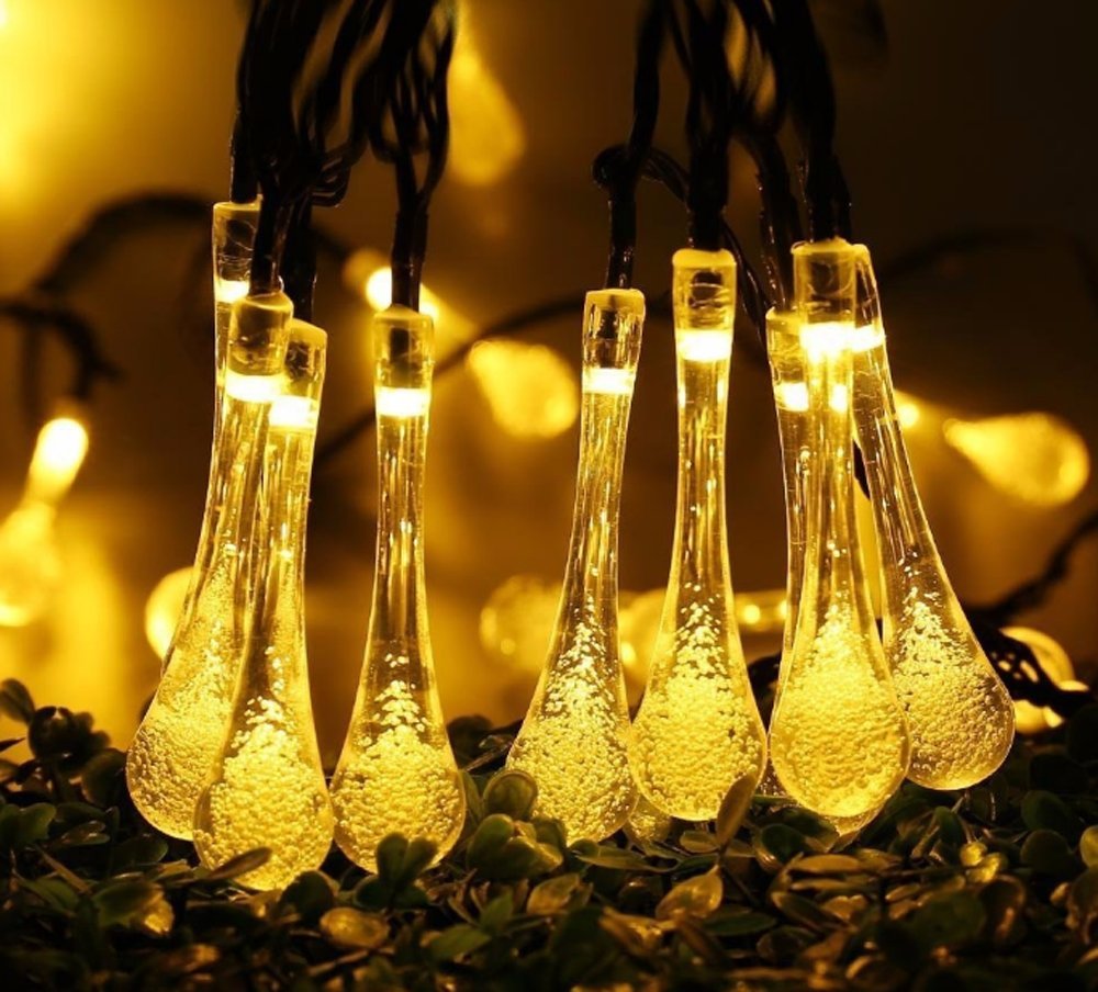 GOTAS LUCES SOLAR NAVIDAD GUIRNALDA