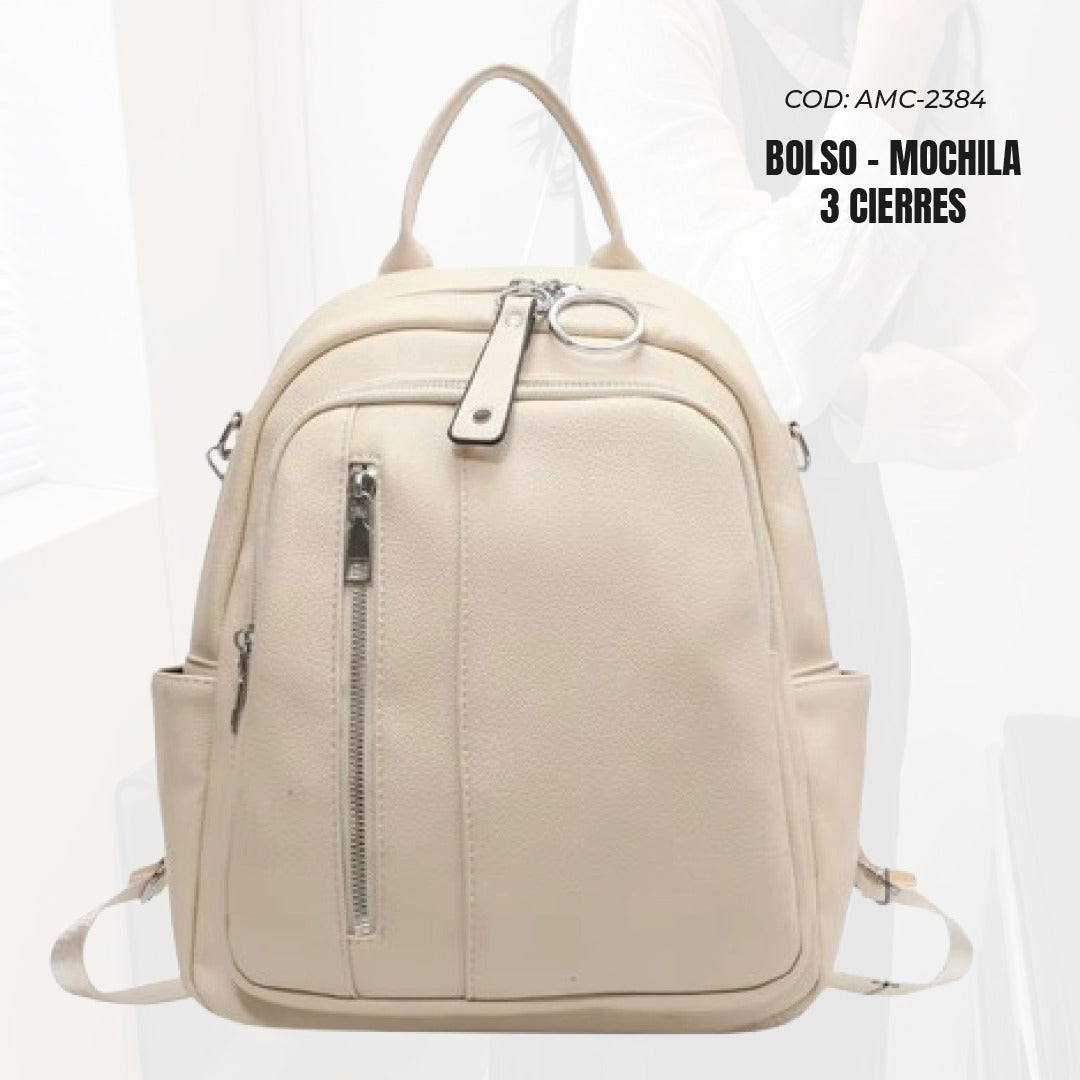 BOLSO - MOCHILA 3 CIERRES
